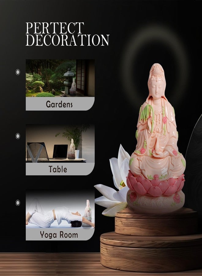 ART PARK Top Ceramic Guan Yin Statue - Handmade Quan Yin, Kwan Yin, Quan Am, Kuan Yin, Guanyin Statue for Meditation Altar, Female Buddha - Goddess of Mercy and Compassion - Image 5